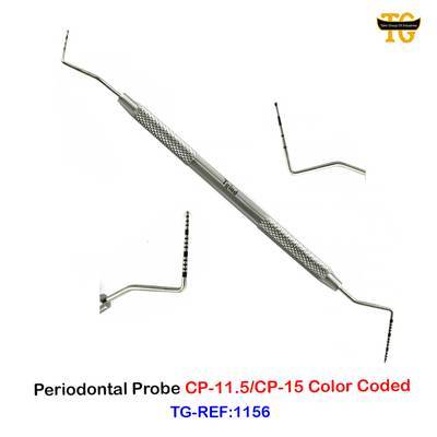 Periodontal Probe CP-11.5/CP-15 Color Coded, dental instruments, TGI's own catalog photograph