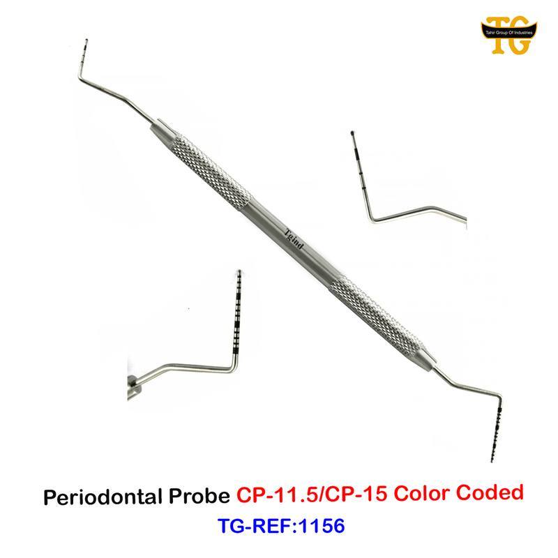 Periodontal Probe CP-11.5/CP-15 Color Coded, dental instruments, TGI's own catalog photograph