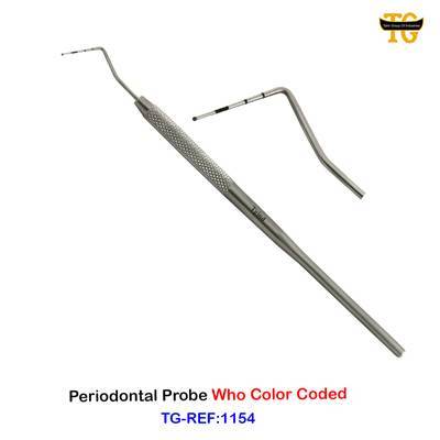 Periodontal Probe Who Color Coded, dental instruments, TGI's own catalog photograph