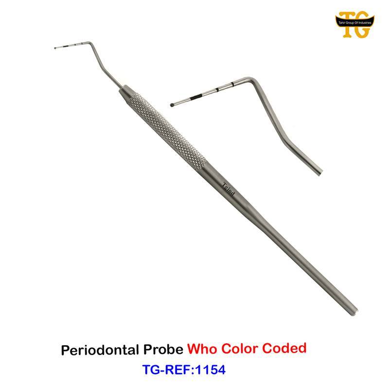 Periodontal Probe Who Color Coded, dental instruments, TGI's own catalog photograph