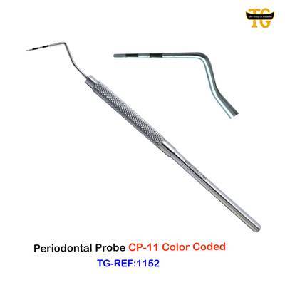Periodontal Probe CP-11 Color Coded, dental instruments, TGI's own catalog photograph