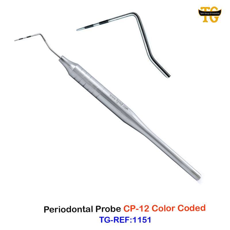 Periodontal Probe CP-12 Color Coded, dental instruments, TGI's own catalog photograph