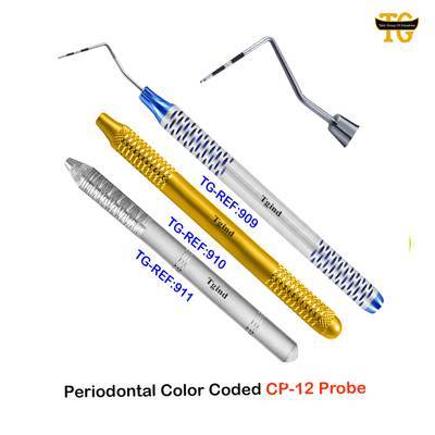 Periodontal Color Coded CP-12 Probe, dental instruments, TGI's own catalog photograph