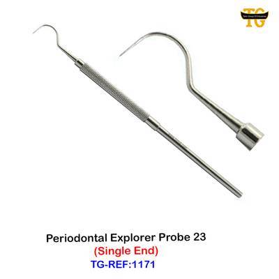 Periodontal Explorer Probe 23, dental instruments, TGI's own catalog photograph