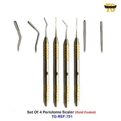 Set Of 4 Periotome Scaler, dental instruments, TGI's own catalog photograph
