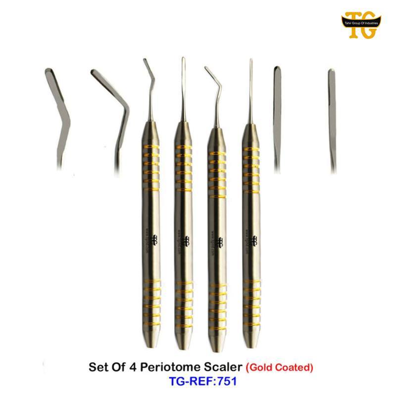 Set Of 4 Periotome Scaler, dental instruments, TGI's own catalog photograph