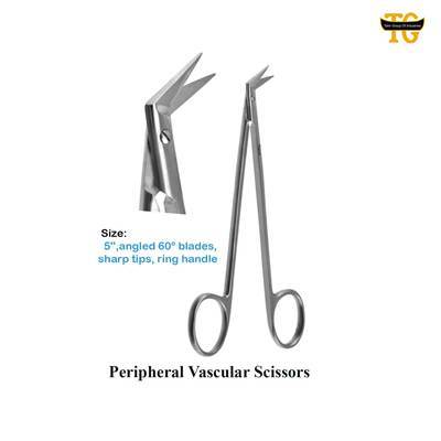 Peripheral Scissors, surgical instruments, TGI's own catalog photograph