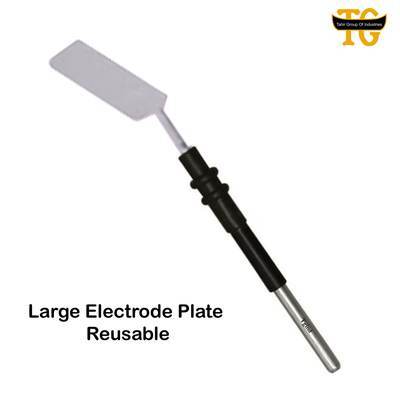 Plate Electrode Large Reusable, electrosurgical instruments, TGI's own catalog photograph
