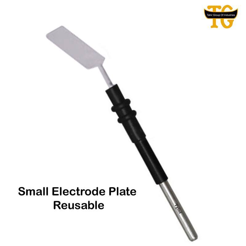 Plate Electrode Small Reusable, electrosurgical instruments, TGI's own catalog photograph