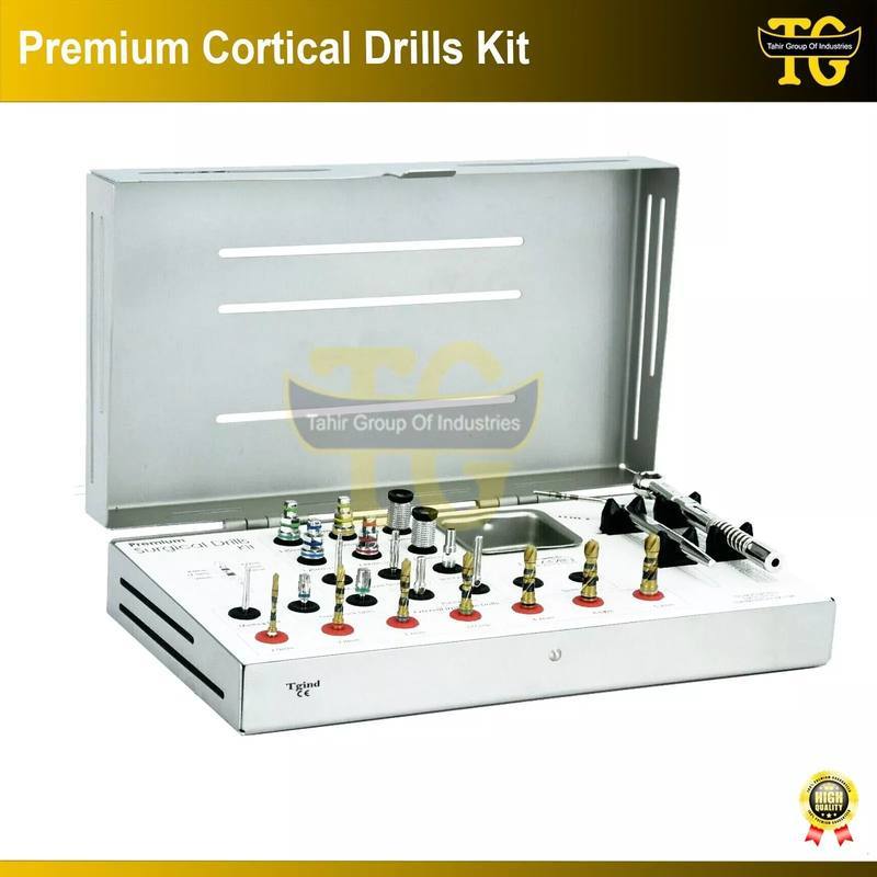 Premium Cortical Drills Kit, dental implant kits, TGI's own catalog photograph