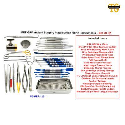 PRF System Kit, dental instruments, TGI's own catalog photograph