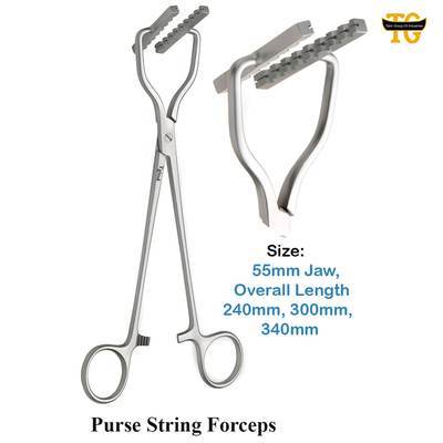 Purse String Forceps, surgical instruments, TGI's own catalog photograph