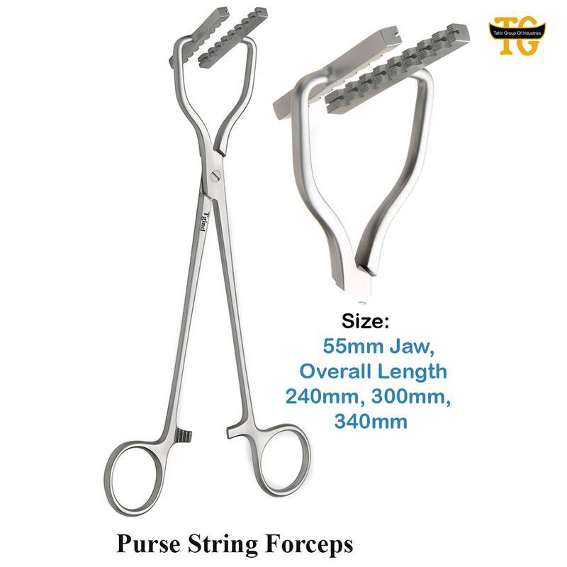 Purse String Forceps, surgical instruments, TGI's own catalog photograph