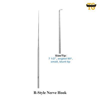 R-Style Nerve Hook, surgical instruments, TGI's own catalog photograph