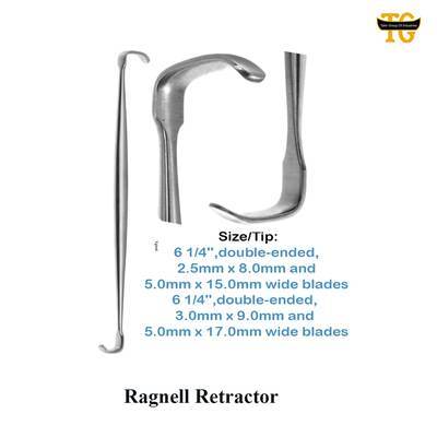 Ragnell Retractor, surgical instruments, TGI's own catalog photograph
