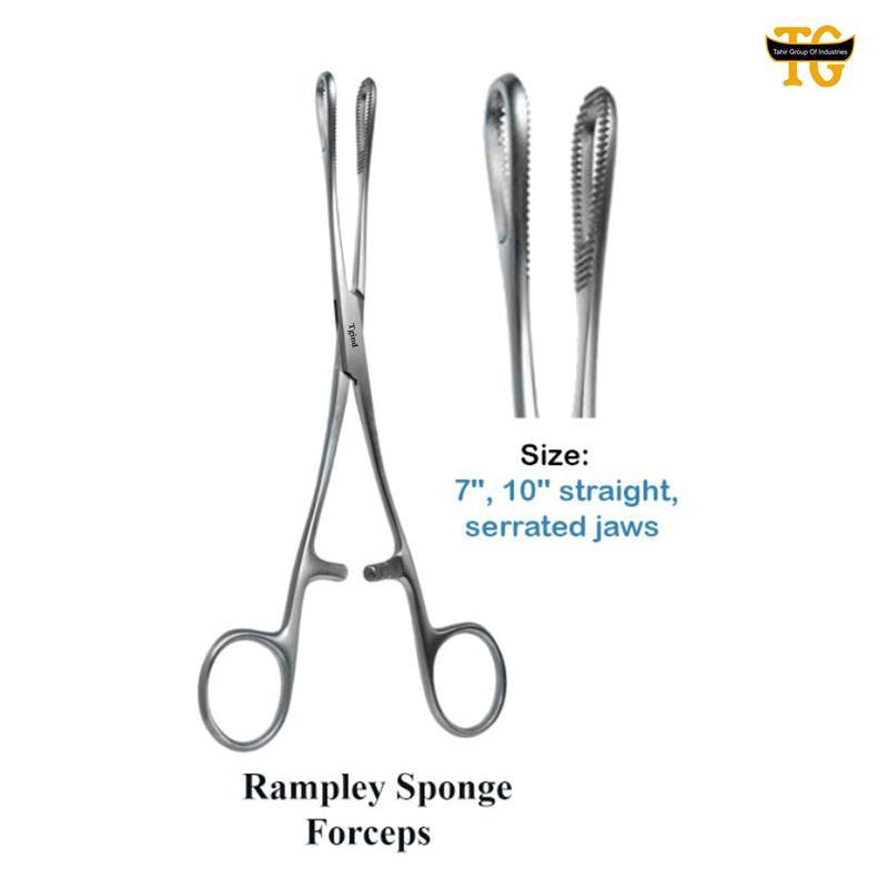 Rampley Sponge Forceps, surgical instruments, TGI's own catalog photograph
