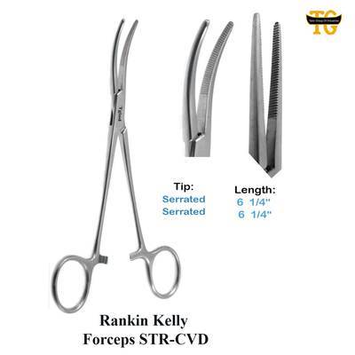 Rankin Kelly Forceps, surgical instruments, TGI's own catalog photograph