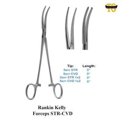 Rankin Kelly Forceps, surgical instruments, TGI's own catalog photograph