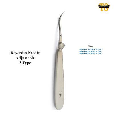 Reverdin Needle Adjustable 3 Type, surgical instruments, TGI's own catalog photograph