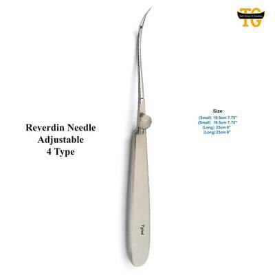 Reverdin Needle Adjustable, surgical instruments, TGI's own catalog photograph