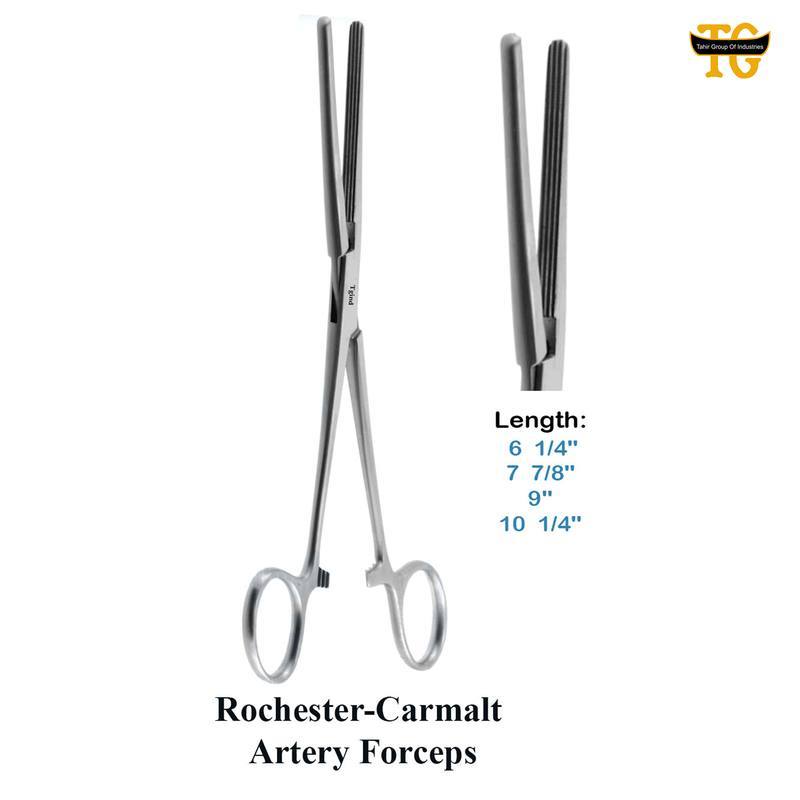 Rochester-Carmalt Artery Forceps, surgical instruments, TGI's own catalog photograph