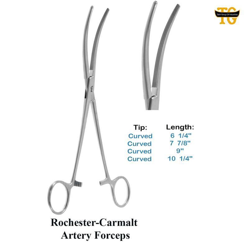 Rochester-Carmalt Artery Forceps, surgical instruments, TGI's own catalog photograph