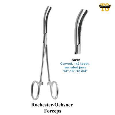 Rochester-Ochsner Forceps, surgical instruments, TGI's own catalog photograph