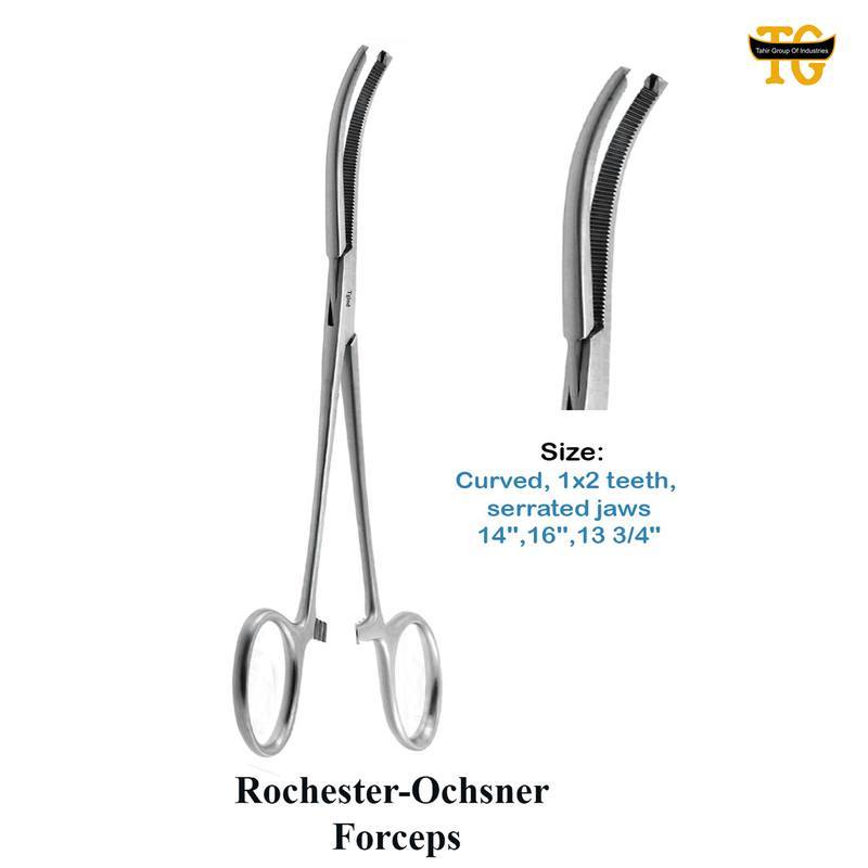 Rochester-Ochsner Forceps, surgical instruments, TGI's own catalog photograph