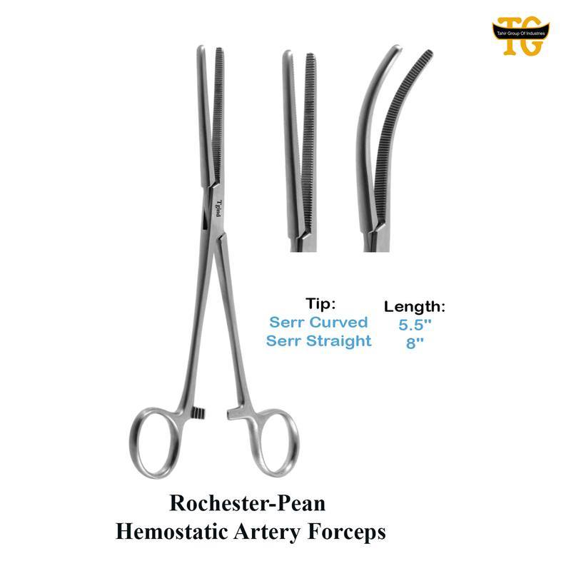 Rochester Pean Forceps, surgical instruments, TGI's own catalog photograph