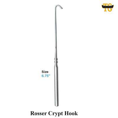 Rosser Crypt Hook, surgical instruments, TGI's own catalog photograph