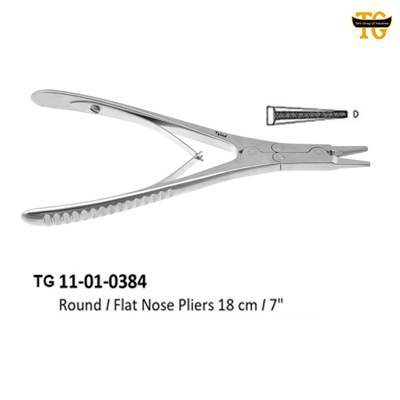 Round Flat Nose Plier, orthopedic instruments, TGI's own catalog photograph