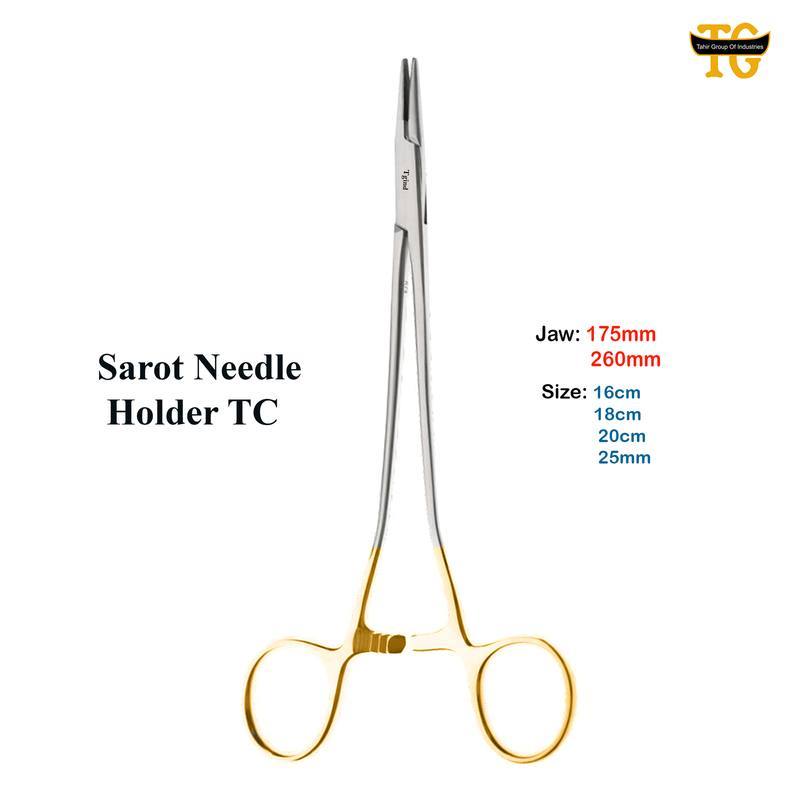 Sarot Needle Holder TC, surgical instruments, TGI's own catalog photograph