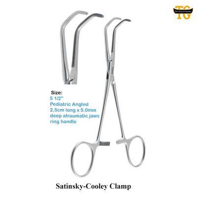 Satinsky Clamp, surgical instruments, TGI's own catalog photograph