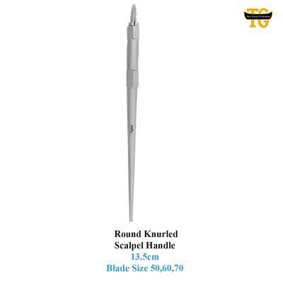 Round Knurled Scalpel Handle, surgical instruments, TGI's own catalog photograph