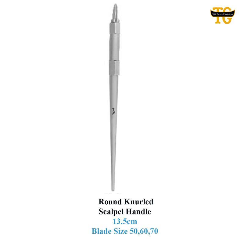 Round Knurled Scalpel Handle, surgical instruments, TGI's own catalog photograph