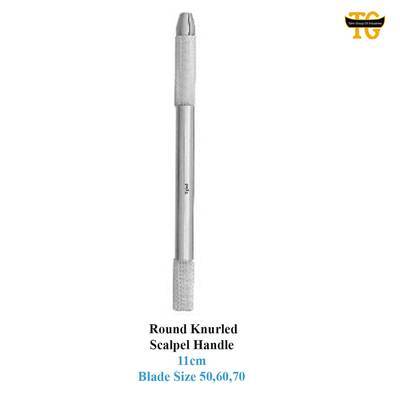 Round Knurled Scalpel Handle, surgical instruments, TGI's own catalog photograph