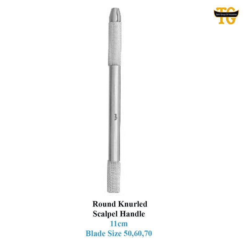 Round Knurled Scalpel Handle, surgical instruments, TGI's own catalog photograph