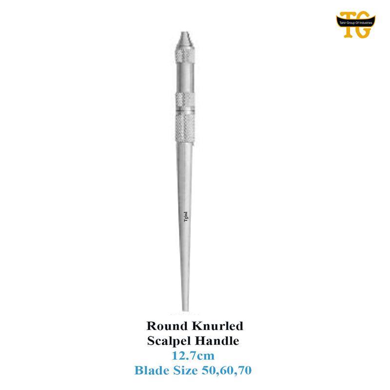 Round Knurled Scalpel Handle, surgical instruments, TGI's own catalog photograph