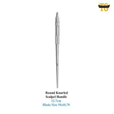 Round Knurled Scalpel Handle, surgical instruments, TGI's own catalog photograph