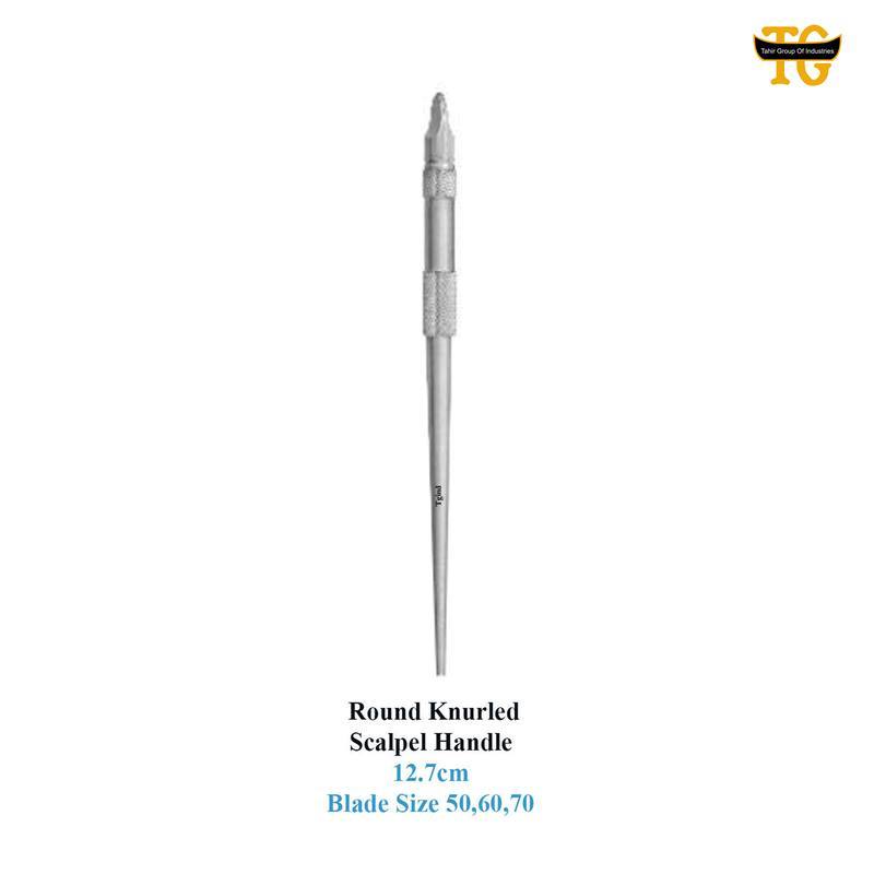 Round Knurled Scalpel Handle, surgical instruments, TGI's own catalog photograph