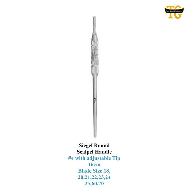 Siegel Round Scalpel Handle, surgical instruments, TGI's own catalog photograph