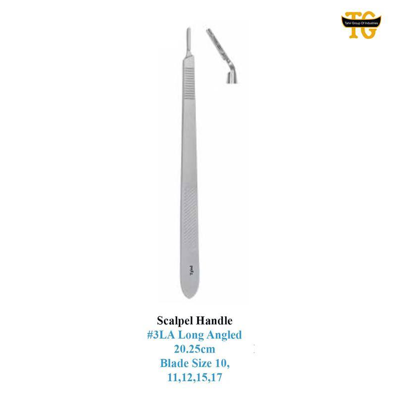 Scalpel Handle No. 3LA Long Angled, surgical instruments, TGI's own catalog photograph