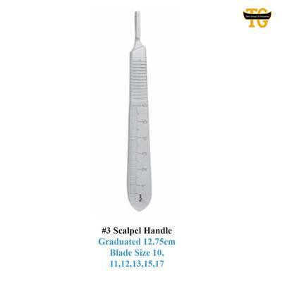 No. 3 Scalpel Handle, surgical instruments, TGI's own catalog photograph