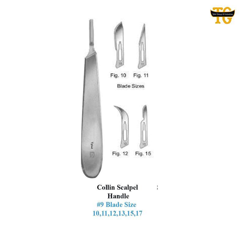 Collin Scalpel Handle, surgical instruments, TGI's own catalog photograph