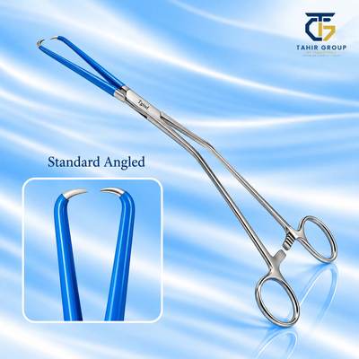 Schroeder Tenaculum Forceps Angled, gynecology instruments, TGI's own catalog photograph