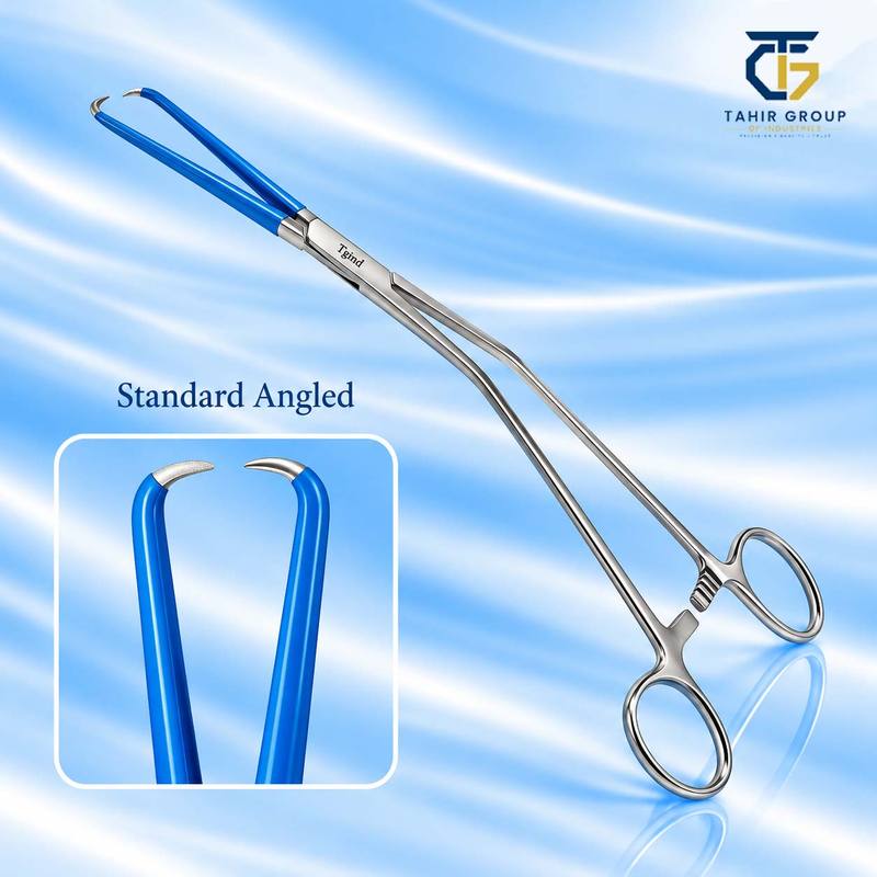 Schroeder Tenaculum Forceps Angled, gynecology instruments, TGI's own catalog photograph