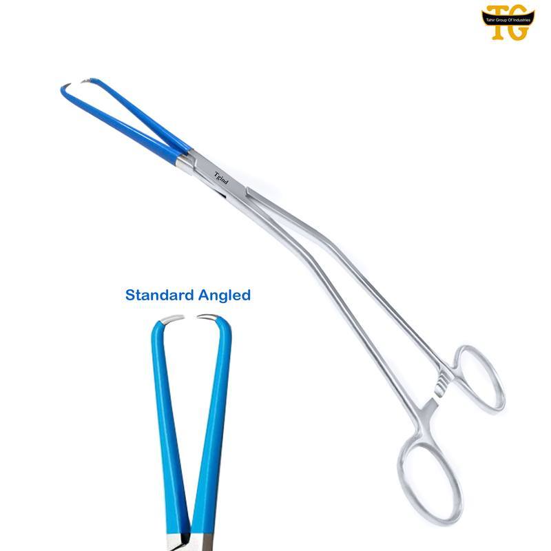 Schroeder Tenaculum Forceps Angled, gynecology instruments, TGI's own catalog photograph