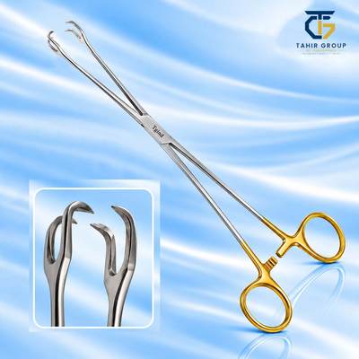 Schroeder Tenaculum Forceps Straight TC, gynecology instruments, TGI's own catalog photograph