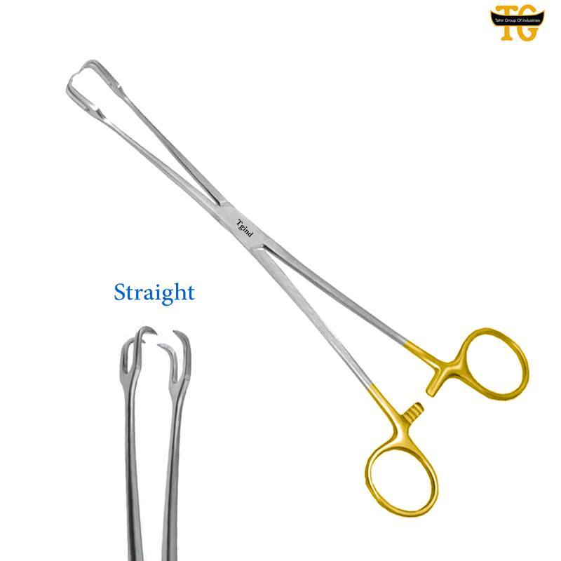 Schroeder Tenaculum Forceps Straight, gynecology instruments, TGI's own catalog photograph