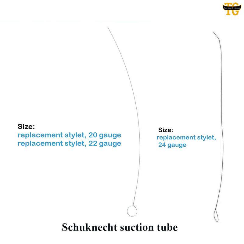 Schuknecht suction tube, surgical instruments, TGI's own catalog photograph